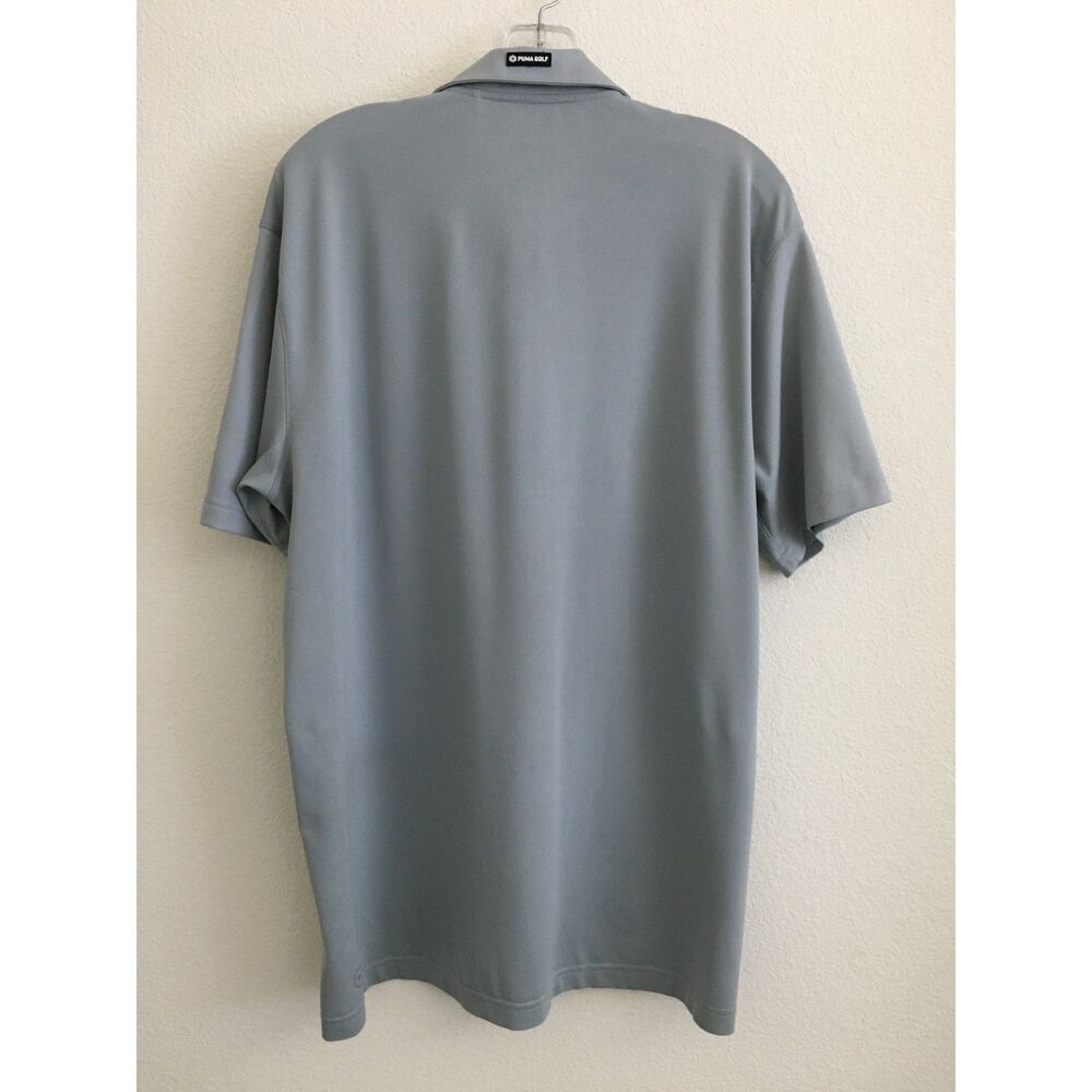 PUMA Golf Polo Shirt Mens M Gray Performance Short Sleeve Athletic Golf